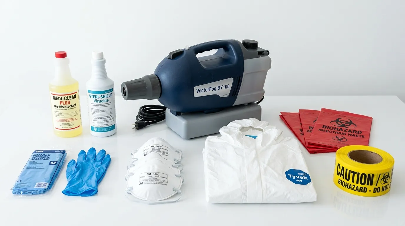 Professional biohazard remediation crew working in Golden Glades